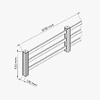 MON MARCHE DECO - Kit Clôture PRO PVC Blanc H. 90 cm x L. 5.70 m - 3 Lisses - vignette