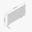 MON MARCHE DECO - Kit Clôture SLIM PVC Blanc H. 120 cm x L. 5.60 m - 10 Lisses claire-voie - vignette