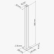 MON MARCHE DECO - Platine pour poteau de clôture PVC PRO 100 cm - vignette