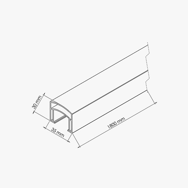 MON MARCHE DECO - Finition pour soubassement - Clôture PRO & SLIM - large