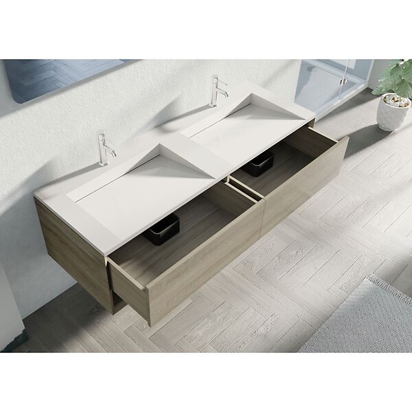 DISTRIBAIN - Meuble de salle de bain Portofino 1600 Scandinave - large