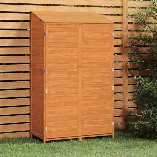 VIDAXL - vidaXL Remise de jardin Marron 102x52x174,5 cm Bois de sapin solide - large