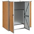 VIDAXL - vidaXL Abri à outils de jardin marron 161x89x161 cm acier galvanisé - vignette