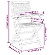 VIDAXL - vidaXL Chaises pliables d'extérieur lot de 8 Bois d'acacia solide - vignette