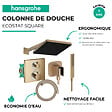 HANSGROHE - Colonne douche thermostatique Ecostat Square Douche de tête Pulsify S Flexible Designflex Douchette Pulsify E  bronze - vignette