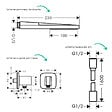 HANSGROHE - Colonne douche thermostatique Ecostat Square Douche de tête Pulsify S Flexible Isiflex Douchette Pulsify E  bronze - vignette