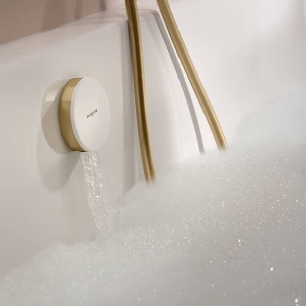 HANSGROHE - Pommeau de douche Pulsify Select EcoSmart 105 3 jets relaxation + Flexible 160 cm Isiflex Bronze brossé - large
