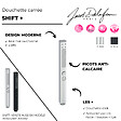 JACOB DELAFON - Pommeau de douche Shift+ carré 2 jets noir mat + flexible - vignette
