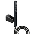 JACOB DELAFON - Pommeau de douche Shift+ rond 2 jets noir mat + flexible + support - vignette