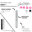 JACOB DELAFON - Pommeau de douche Shift+ rond 2 jets noir mat + flexible + support - vignette