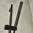 JACOB DELAFON - Pommeau de douche Shift+ rond 2 jets noir mat + flexible - vignette