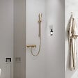 HANSGROHE - Ensemble barre de douche Unica S Puro + Flexible + Pommeau de douche Pulsify S Bronze Brossé - vignette