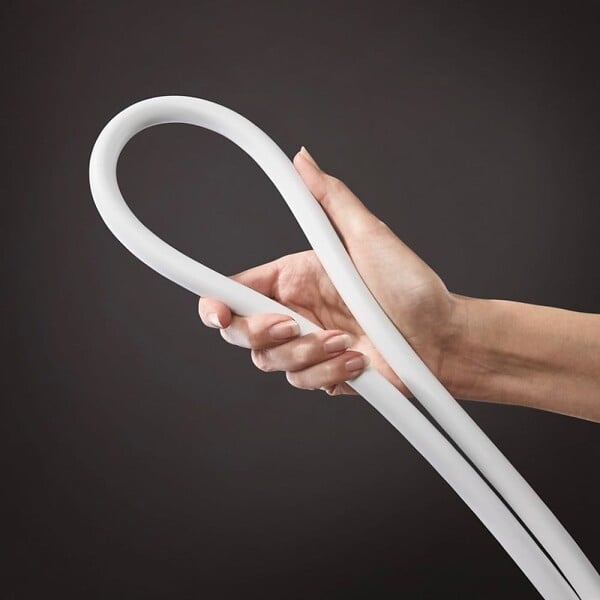 HANSGROHE - Pommeau de douche Raindance Select S EcoSmart 120 3 jets + flexible Isiflex blanc mat 160 cm - large