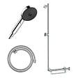 HANSGROHE - Barre de douche PMR Unica 110 poignée à droite Chromé + Pommeau de douche Pulsify 3 jets + flexible Designflex 160cm - vignette