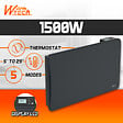 WARM TECH - Radiateur inertie céramique 1500 W - IP24 - Fil pilote 6 ordres. - vignette