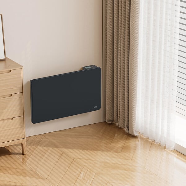 WARM TECH - Radiateur inertie céramique 1500 W - IP24 - Fil pilote 6 ordres. - large