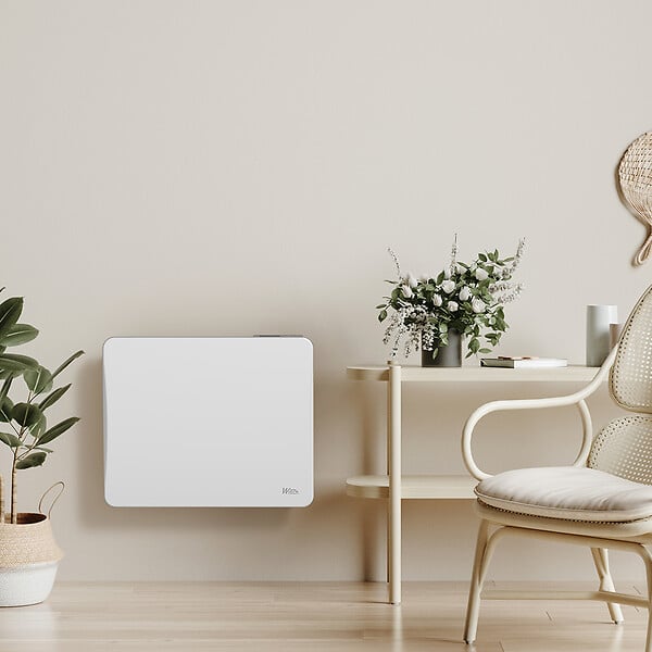 WARMTECH - Radiateur inertie céramique 1000 W - IP24 - Fil pilote 6 ordres - large