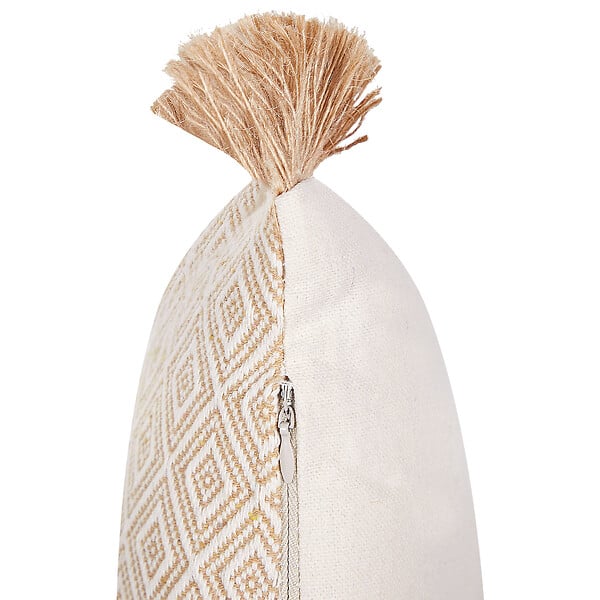 BELIANI - Lot de 2 coussins décoratifs BOATH 30 x 50 cm Beige Unicolore - large