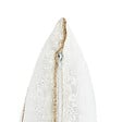 BELIANI - Lot de 2 coussins décoratifs MILAS Lin 50 x 50 cm Blanc À rayure - vignette
