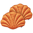 BELIANI - Lot de 2 coussins décoratifs CONSOLIDA Velours 47 x 35 cm Orange Unicolore - vignette