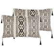 BELIANI - Lot de 2 coussins décoratifs PULMONARIA 30 x 50 cm Beige Motif géométrique - vignette