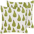 BELIANI - Lot de 2 coussins décoratifs TRACHELIUM 45 x 45 cm Vert Motif de plante - vignette