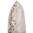 BELIANI - Lot de 2 coussins décoratifs CASSIA 45 x 45 cm Rose Motif géométrique - vignette