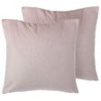 BELIANI - Lot de 2 coussins décoratifs PASQUE Velours 45 x 45 cm Rose Unicolore - vignette