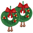 BELIANI - Lot de 2 coussins décoratifs BONBON 45 x 45 cm Vert - vignette