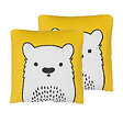 BELIANI - Lot de 2 coussins décoratifs WARANASI Coton 45 x 45 cm Jaune - vignette