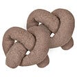 BELIANI - Lot de 2 coussins décoratifs GLADIOLUS Bouclé 172 x 14 cm Marron Unicolore - vignette