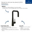 VILLEROY ET BOCH - Robinet de cuisine avec douchette Konic noir mat - vignette