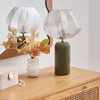 ATMOSPHERA - Lampe à poser Phylas vert Kaki H45,5cm - vignette