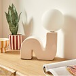 ATMOSPHERA - Lampe à poser champignon secteur Sibil beige H33,5cm - vignette