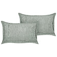 BELIANI - Lot de 2 coussins décoratifs ZINNIA Velours côtelé 47 x 27 cm Vert clair Unicolore - vignette