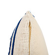 BELIANI - Lot de 2 coussins décoratifs PLEIONE Coton 45 x 45 cm Bleu marine Motif géométrique - vignette
