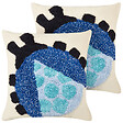 BELIANI - Lot de 2 coussins décoratifs LADYBIRD Coton 45 x 45 cm Multicolore - vignette