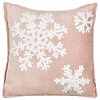 BELIANI - Lot de 2 coussins décoratifs MURRAYA Velours 45 x 45 cm Rose Motif de Noël - vignette