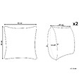 BELIANI - Lot de 2 coussins décoratifs SALIZAR Coton 45 x 45 cm Noir Motif géométrique - vignette