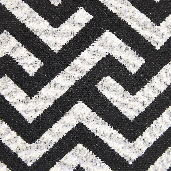 BELIANI - Lot de 2 coussins décoratifs SALIZAR Coton 45 x 45 cm Noir Motif géométrique - large