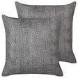 BELIANI - Lot de 2 coussins décoratifs CONSTYLIS Coton 45 x 45 cm Gris foncé Unicolore - vignette