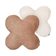 BELIANI - Lot de 2 coussins décoratifs ACHILLEA Fourrure synthétique 54 x 54 cm Beige Unicolore - vignette