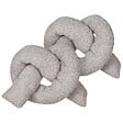 BELIANI - Lot de 2 coussins décoratifs GLADIOLUS Bouclé 172 x 14 cm Gris Unicolore - vignette