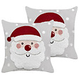 BELIANI - Lot de 2 coussins décoratifs SWEETENER Velours 45 x 45 cm Gris - vignette