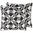 BELIANI - Lot de 2 coussins décoratifs KOTURE Coton 45 x 45 cm Noir/blanc Motif géométrique - vignette
