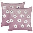 BELIANI - Lot de 2 coussins décoratifs ECHINACEA Velours 45 x 45 cm Violet - vignette