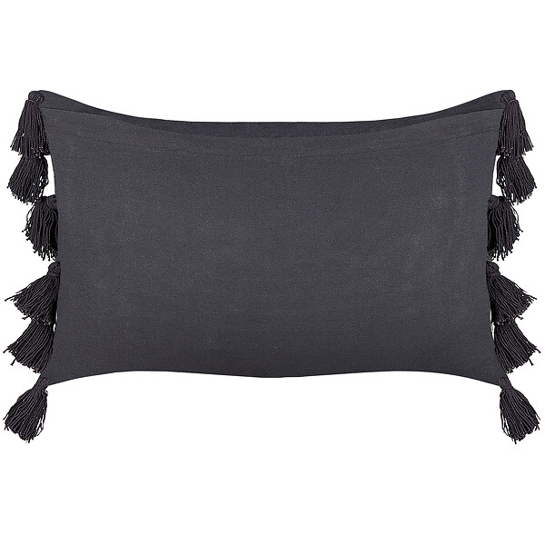 BELIANI - Lot de 2 coussins décoratifs LYTHRUM Coton 45 x 45 cm Gris foncé Unicolore - large