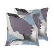BELIANI - Lot de 2 coussins décoratifs IXIA Coton 45 x 45 cm Violet Motif abstrait - vignette