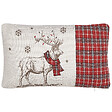 BELIANI - Lot de 2 coussins décoratifs SVEN 30 x 50 cm Rouge Motif de Noël - vignette