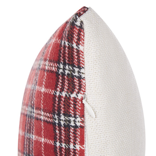 BELIANI - Lot de 2 coussins décoratifs SVEN 30 x 50 cm Rouge Motif de Noël - large